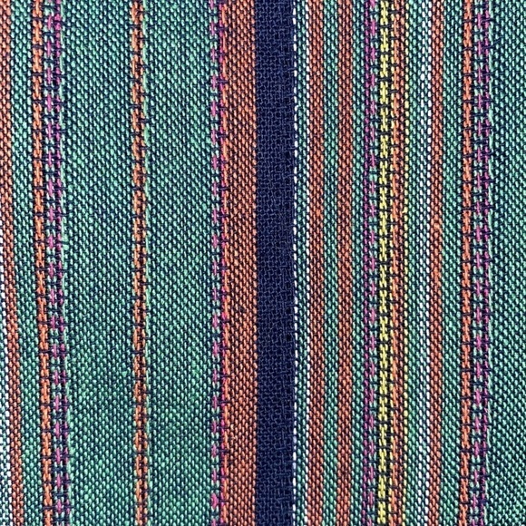 Apricot Multicoloured Striped Colourful Flax Mini Skirt - Size Small - Picture 3 of 12